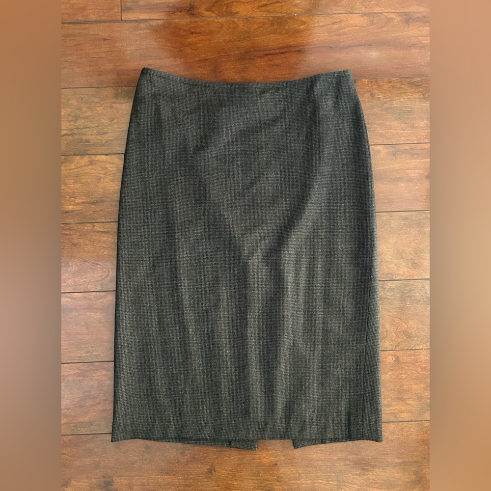 Peserico Fleece Wool Houndstooth Skirt